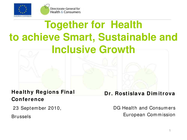together for health to achieve smart sustainable and