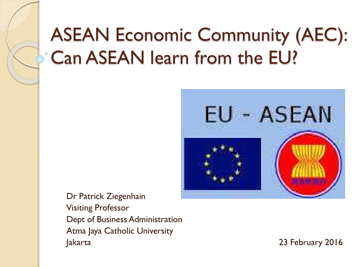 can asean learn from the eu