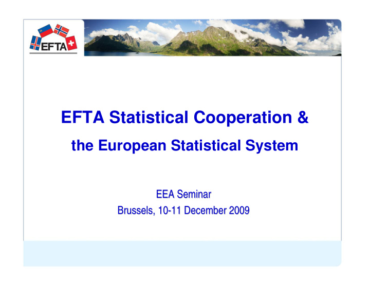 efta statistical cooperation