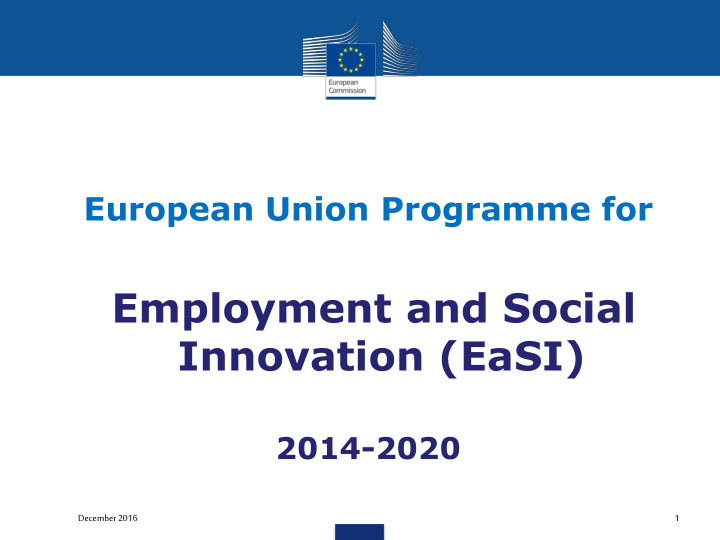 european union programme for employment and social