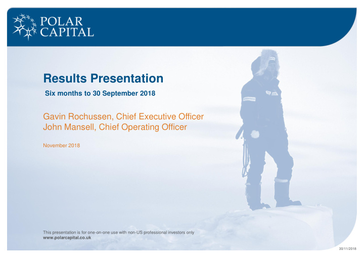 results presentation