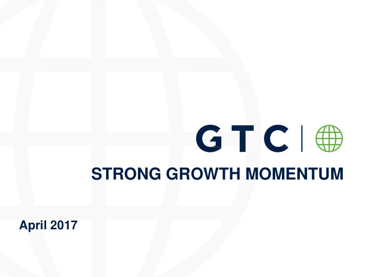 strong growth momentum