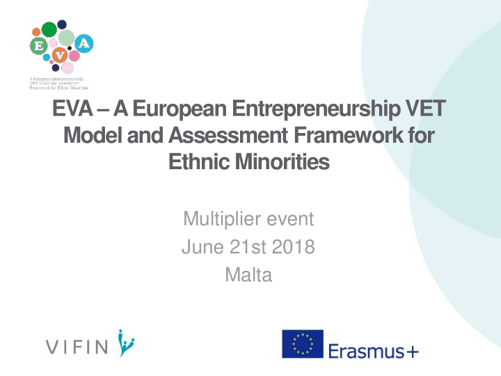 eva a european entrepreneurship vet model and assessment