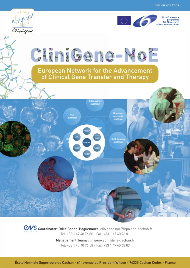 european network for the advancement of clinical gene