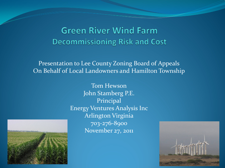 presentation to lee county zoning board of appeals on