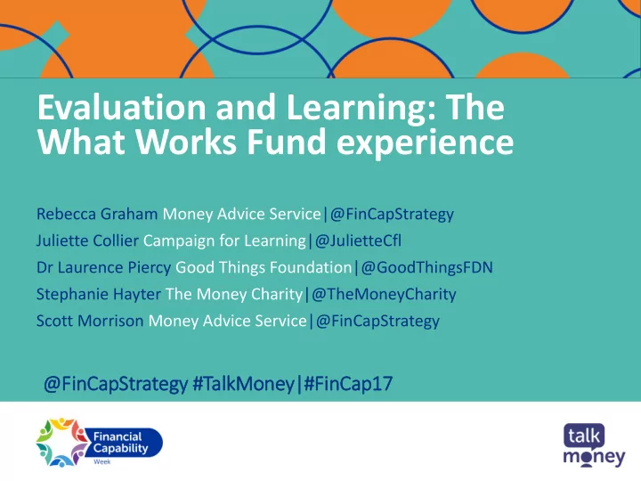 what works fund experience