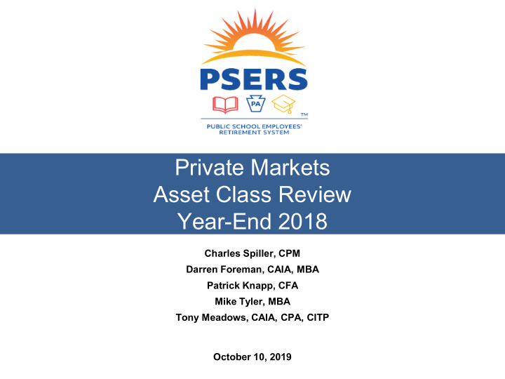 private markets asset class review year end 2018