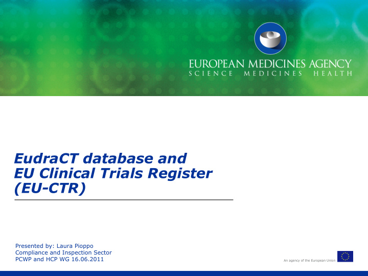 eudract database and eu clinical trials register eu ctr