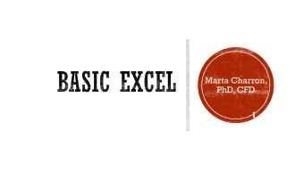 Marta Charron,  PhD, CFD  1  2  Select Blank Workbook or a Template  3  Blank Workbook  4  RIBBO