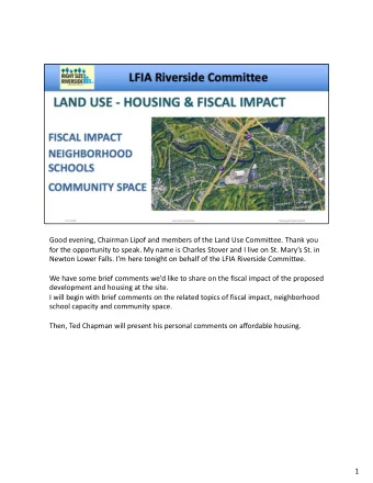 Good evening, Chairman Lipof and members of the Land Use Committee. Thank you  for the opportunity