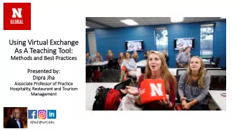 Using Virtual  al E  Exchan  ange  As A  As A Teaching To  Tool:  Meth  thods  s an  and B  Best