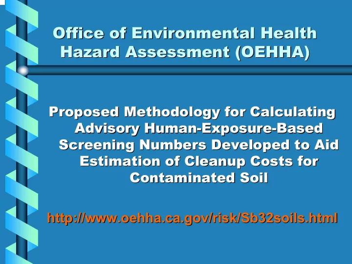office of environmental health office of environmental