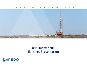 First-Quarter 2019  Earnings Presentation  Forward-Looking / Cautionary Statements  This