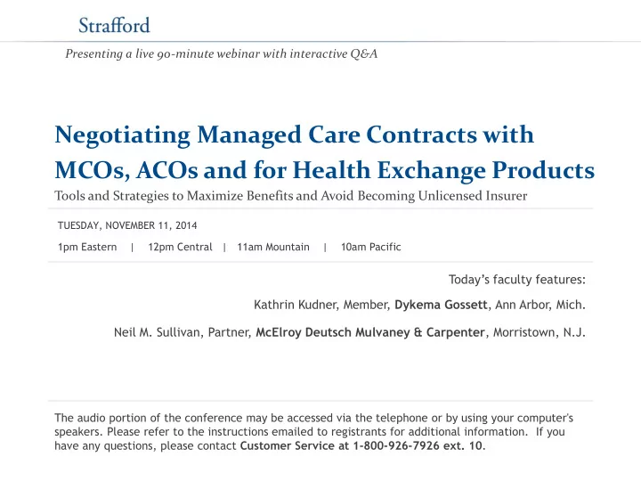 mcos acos and for health exchange products