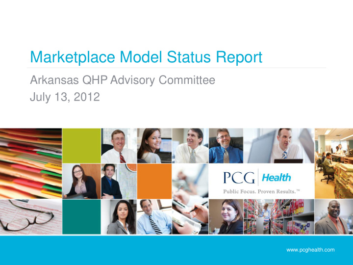marketplace model status report