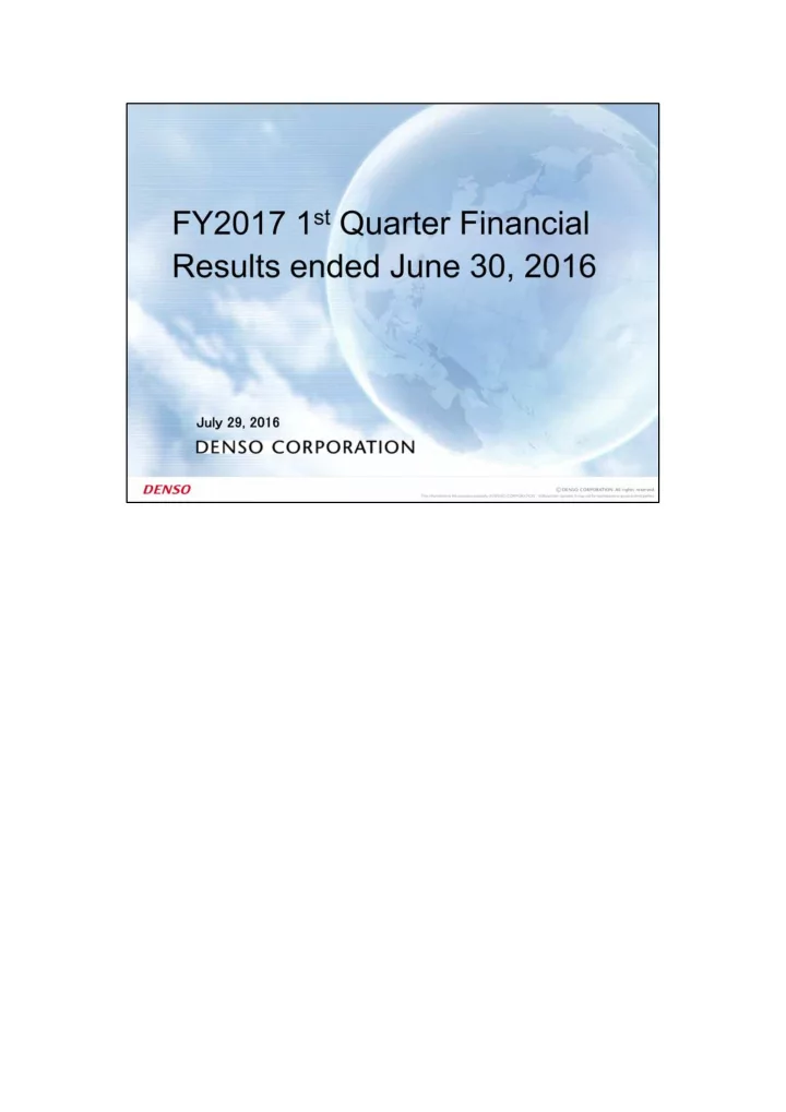 overview of the consolidated financial results we posted