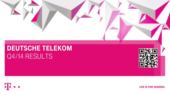deutsche telekom q4 14 results disclaimer