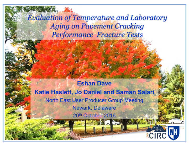 evaluation of temperature and laboratory aging on
