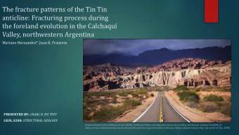The fracture patterns of the Tin Tin  anticline: Fracturing process during  the foreland evolution
