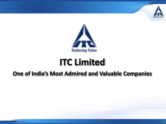 ITC Limited One of Indias Most Admired and Valuable Companies  1 Profile  One of Indias