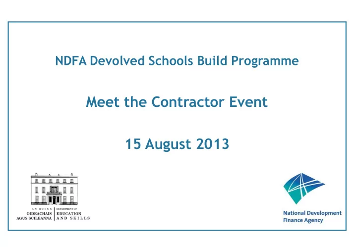 meet the contractor event