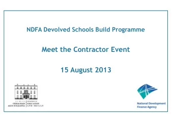 Meet the Contractor Event  15 August 2013  Introduction  Steven Burgess  Head of Project Management
