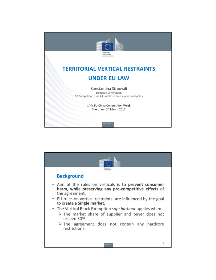 territorial vertical restraints under eu law