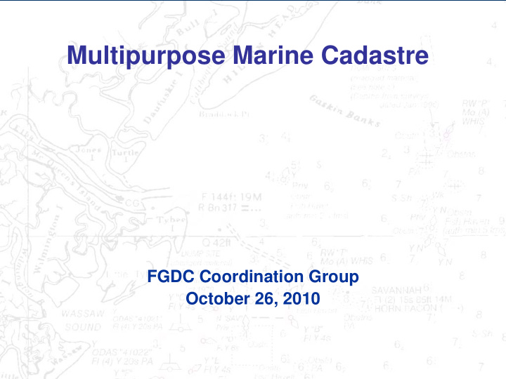 multipurpose marine cadastre