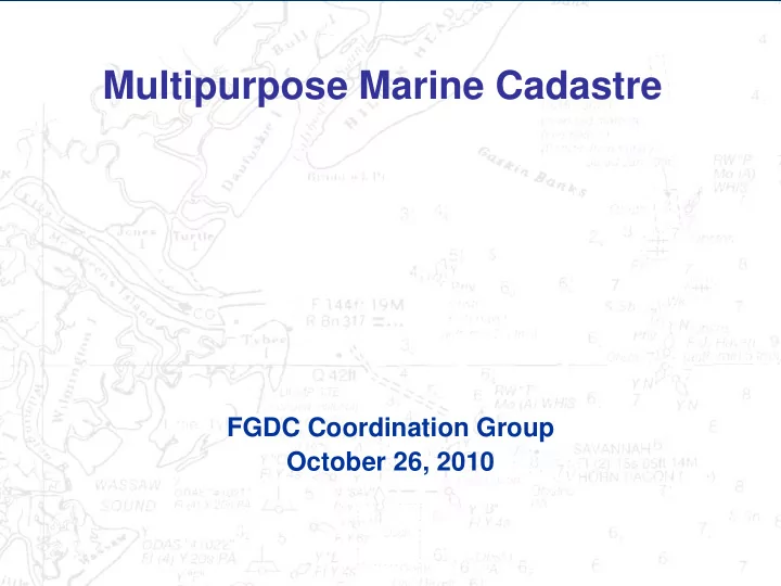 multipurpose marine cadastre