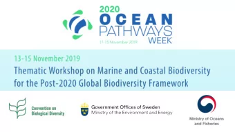 2020 Ocean Pathways Week  Monday 11 Nov  Tuesday 12 Nov  Wednesday 13 Nov  Thursday 14 Nov  Friday