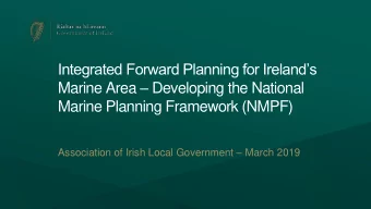 Marine Planning Framework (NMPF) Association of Irish Local Government  March 2019  National