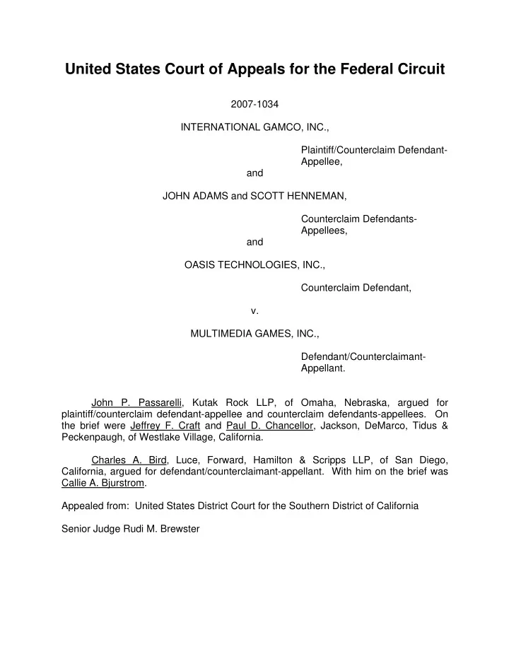 united states court of appeals for the federal circuit