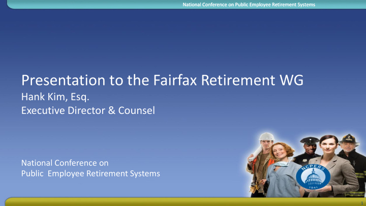 presentation to the fairfax retirement wg