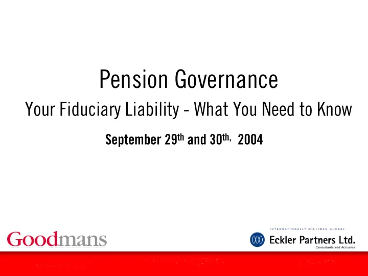 pension governance