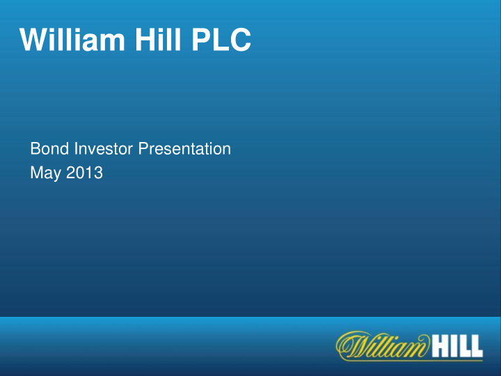 william hill plc