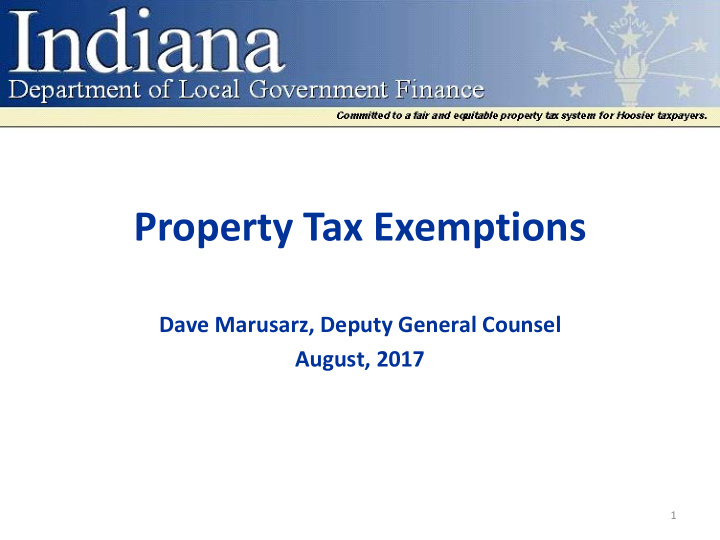 property tax exemptions