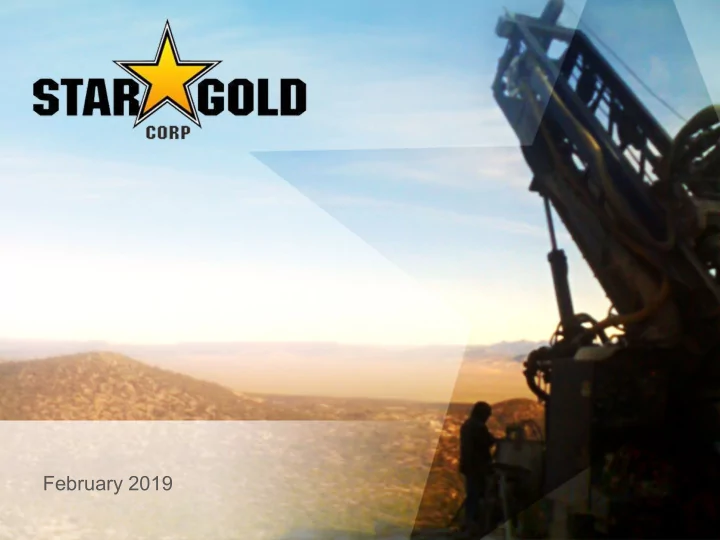february 2019 forward looking statements