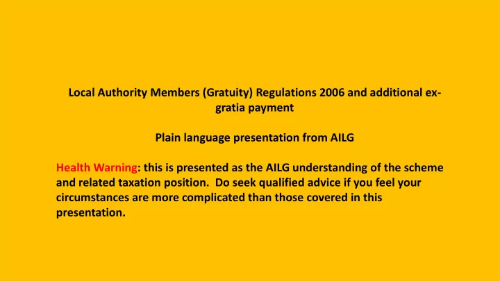 presentation gratuity the basics