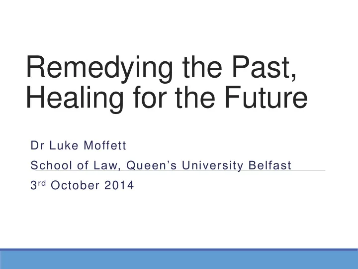 healing for the future