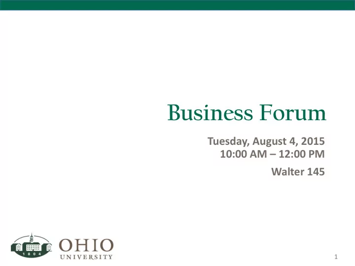 business forum