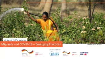 Migrants and COVID-19  Emerging Practices  Al Jazeera/ Flickr / CC BY-SA 2.0  simultaneous