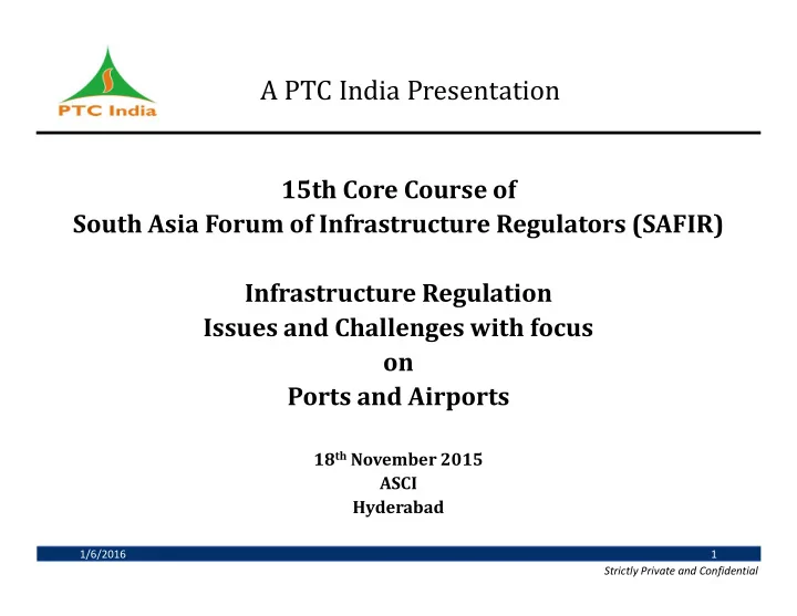 a ptc india presentation
