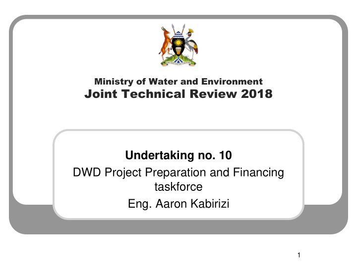 joint technical review 2018
