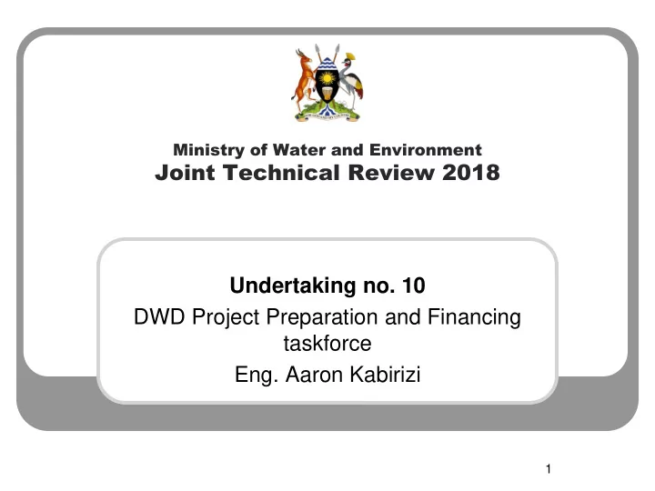 joint technical review 2018