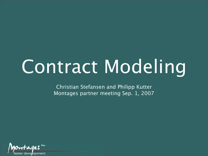 contract modeling