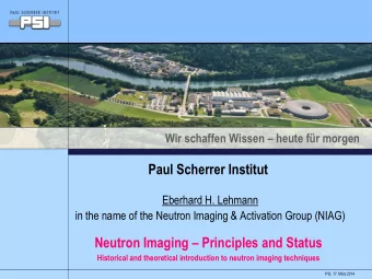 Neutron Imaging  Principles and Status  Historical and theoretical introduction to neutron