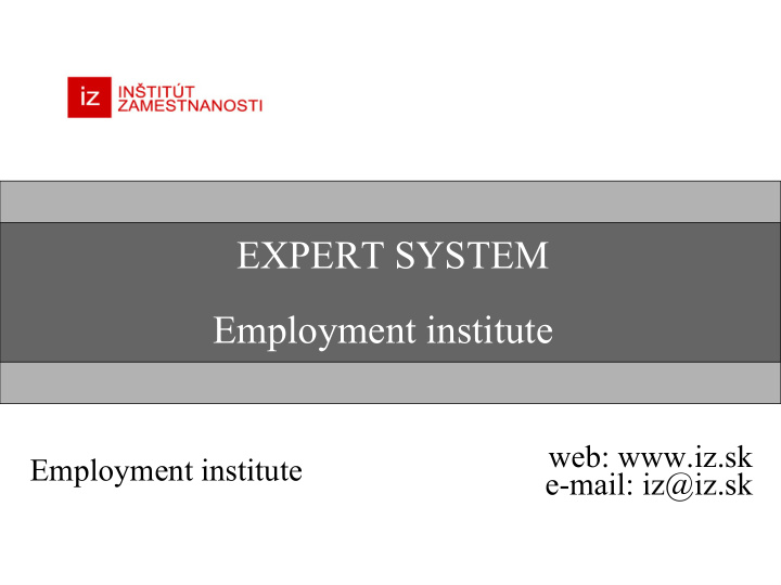 expert system employment institute
