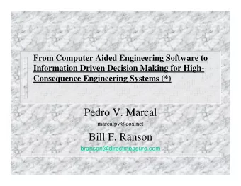 Pedro V. Marcal  marcalpv@cox.net  Bill F. Ranson  branson@directmeasure.com  Introduction n