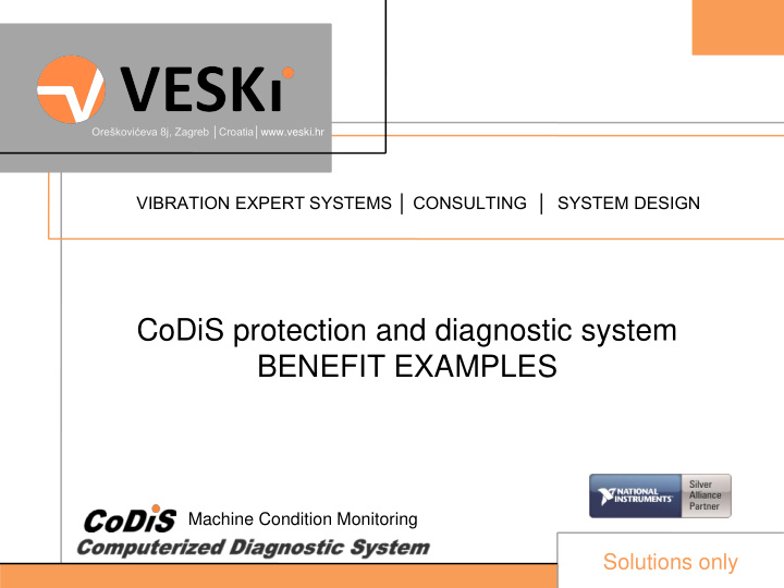 codis protection and diagnostic system