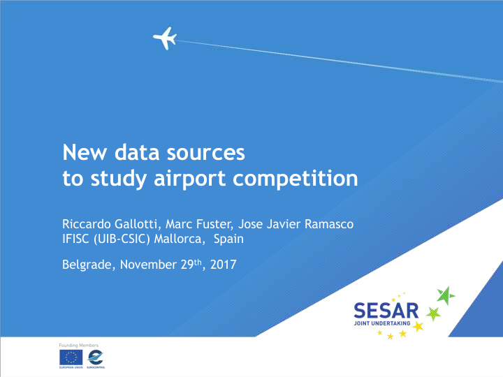 new data sources to study airport competition